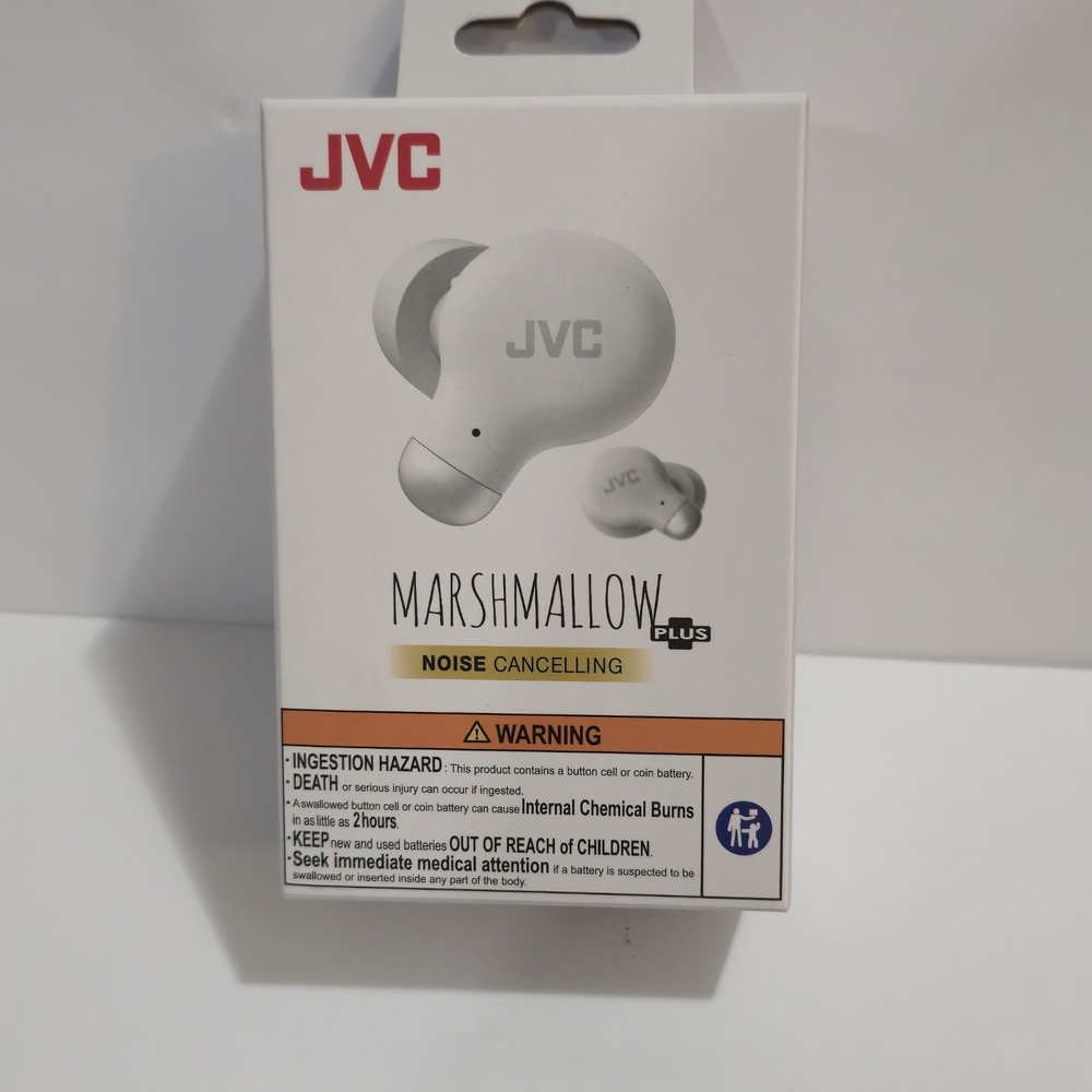 JVC Marshmallow Plus Noise-Cancelling On-Ear Headphones - White